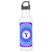 Blue Dot Monogram Waterfles (Voorkant)