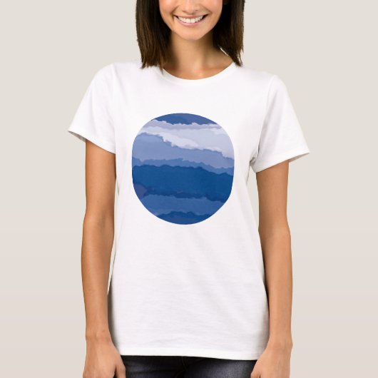 Blue Dot Sunrise #1 T-shirt (Voorkant)