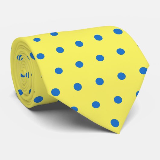 blue dots yellow stropdas (Opgerold)