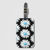 Blue Dotted Daisy's Bagagelabel (Voorkant (verticaal))