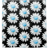Blue Dotted Daisy's Douchegordijn (Voorkant)