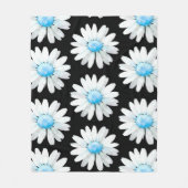 Blue Dotted Daisy's Fleece Deken (Voorkant)
