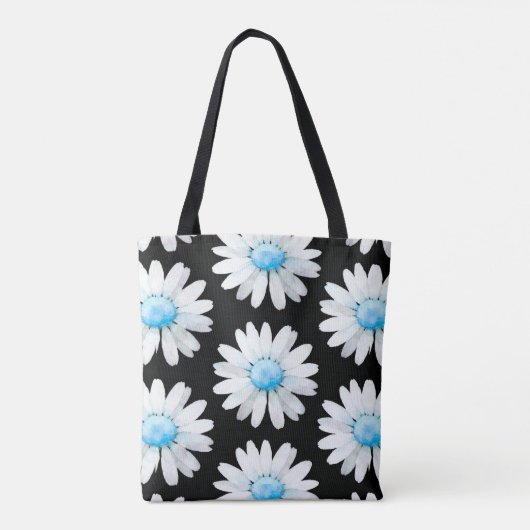 Blue Dotted Daisy's Tote Bag (Achterkant)