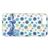Blue Dotted Whimsical Case-Mate iPhone Case (Achterkant (Horizontaal))