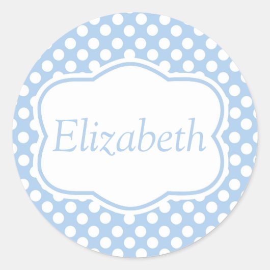 Blue Dotty Polka Dots Stickers (Voorkant)