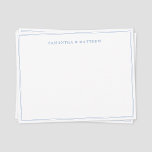 Blue Double Border Couple Note Kaart Notitiekaartje<br><div class="desc">Blue Double Border Couple Note Kaart - een korte noot: vrienden bedanken,  een uitnodiging voor een etentje,  een weekendbezoek of een oprit,  enz.</div>