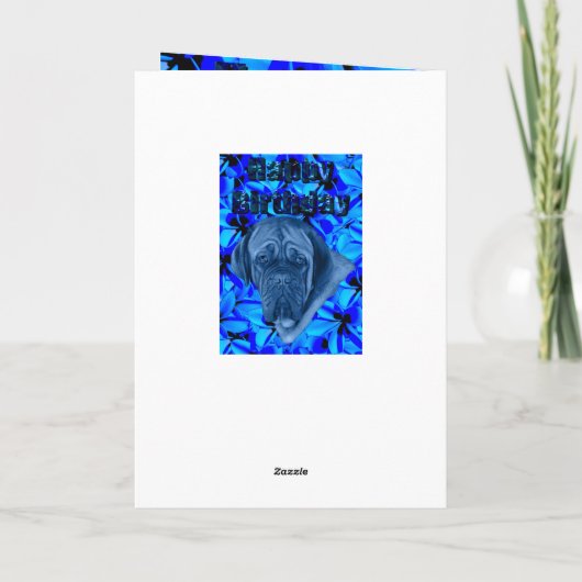 Blue Douge de Boudreaux Birthday Kaart (Achterkant)