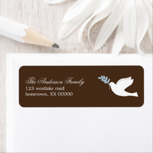 Blue Dove Adresetiketten Etiket