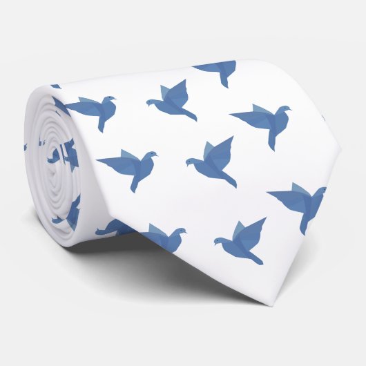 Blue Dove Art Stropdas (Opgerold)