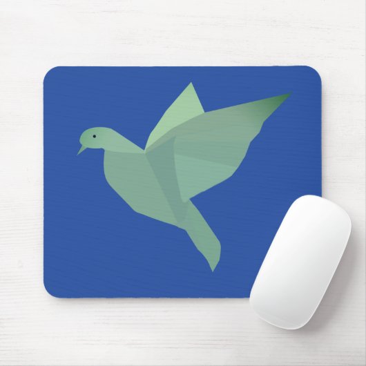 Blue Dove Bird Mousepad Muismat (Met muis)