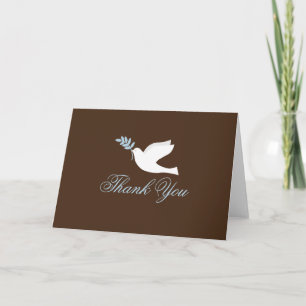 Blue Dove Christening Card Bedankkaart