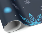 Blue Dove en Snowflakes kerstpakket Cadeaupapier (Rol Hoek)
