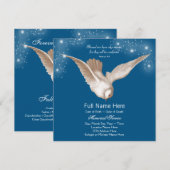 Blue Dove Memorial Service Aankondigingen (Voorkant / Achterkant)