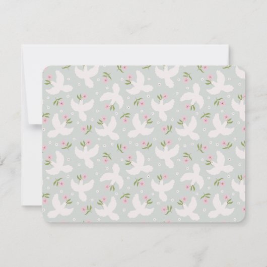 Blue Dove Nursery Note Card Kaart (Achterkant)