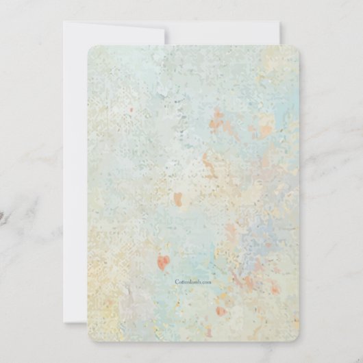 Blue Dove Religious Kaart (Achterkant)