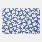 Blue Dove Star van David Chanoeka Keukenhanddoek (Horizontaal)