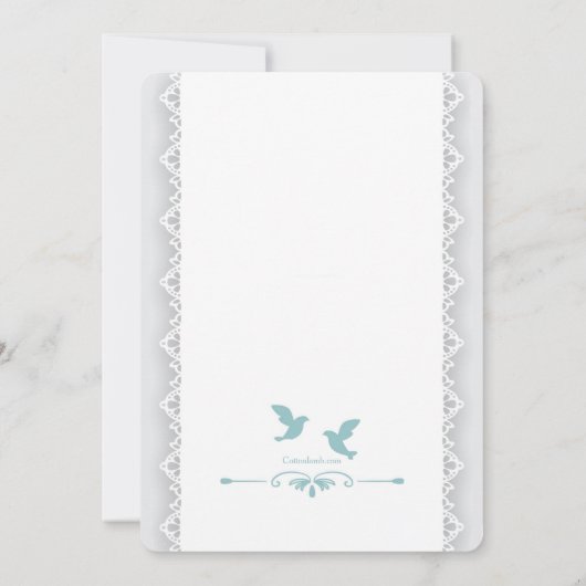 Blue Doves Religieus Kaart (Achterkant)