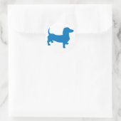 Blue Doxie, Dachshund Ronde Sticker (Tas)