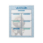 Blue Dr Gnome Verpleegkunde Student Skills Sjabloo Notitieblok (Linkerzijde)