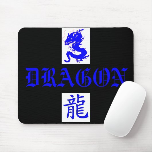 Blue Dragon Asain Letter Mousepad Muismat (Met muis)