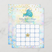 Blue Dragon Baby shower Bingo Game (Voorkant / Achterkant)