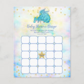 Blue Dragon Baby shower Bingo Game (Voorkant)