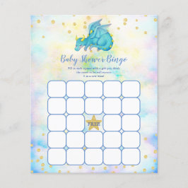 Blue Dragon Baby shower Bingo Game