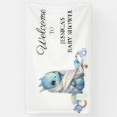 Blue Dragon Baby shower Dank u Spandoek (Verticaal)