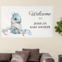 Blue Dragon Baby shower Dank u Spandoek
