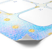 Blue Dragon Baby shower Due Date Calendar Poster (Hoek)