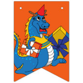 Blue Dragon Birthday Bunting Flag Vlaggetjes (Eerste vlag)