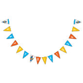 Blue Dragon Birthday Bunting Flag Vlaggetjes (Alle)
