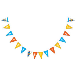 Blue Dragon Birthday Bunting Flag Vlaggetjes