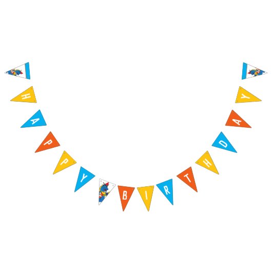 Blue Dragon Birthday Bunting Flag Vlaggetjes (Alle)