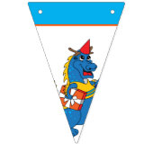 Blue Dragon Birthday Bunting Flag Vlaggetjes (Eerste vlag)