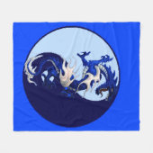 Blue Dragon Blanket Fleece Deken (Voorkant (Horizontaal))