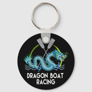 Blue Dragon Boat Racing Sleutelhanger