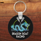 Blue Dragon Boat Racing Sleutelhanger (Voorkant)