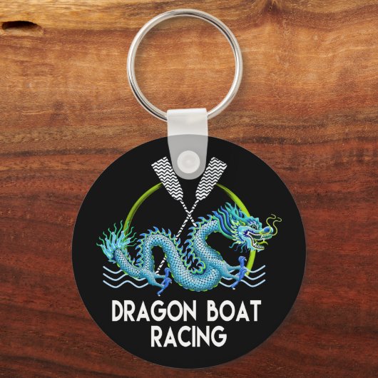 Blue Dragon Boat Racing Sleutelhanger (Voorkant)