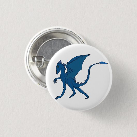 Blue Dragon Button door IDC. (Voorkant /achterkant)