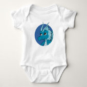Blue dragon cartoon baby bodysuit (Voorkant)