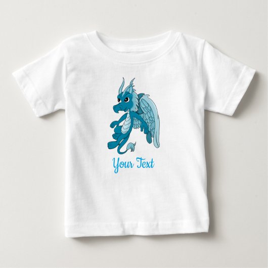 Blue Dragon Cartoon Baby T-Shirt (Voorkant)