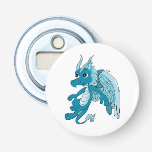 Blue Dragon Cartoon Button Flesopener