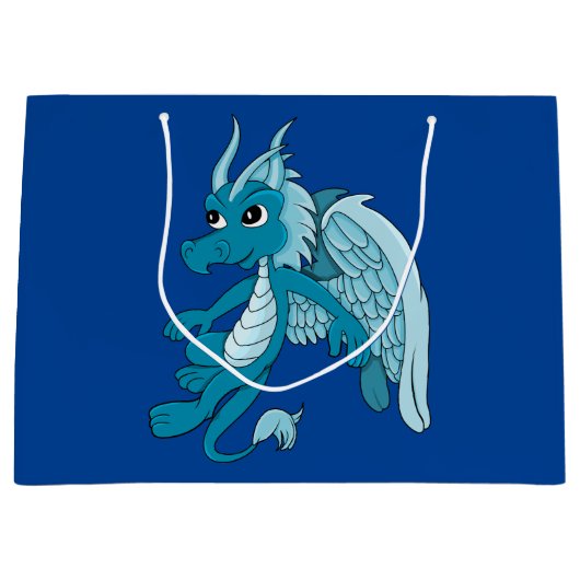 Blue Dragon Cartoon Groot Cadeauzakje (Voorkant)