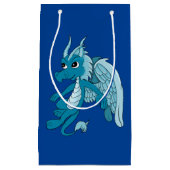 Blue Dragon Cartoon Klein Cadeauzakje (Voorkant)