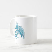 Blue Dragon Cartoon Koffiemok (Voorkant links)