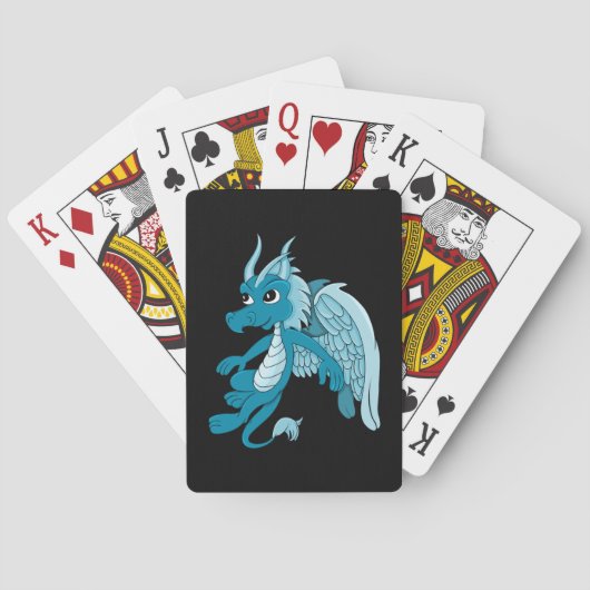 Blue Dragon Cartoon Pokerkaarten (Achterkant)