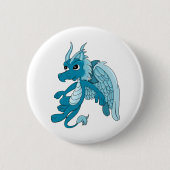 Blue Dragon Cartoon Ronde Button 5,7 Cm (Voorkant)