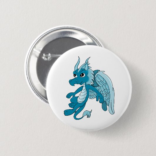 Blue Dragon Cartoon Ronde Button 5,7 Cm (Voorkant /achterkant)