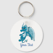 Blue Dragon Cartoon Sleutelhanger (Voorkant)